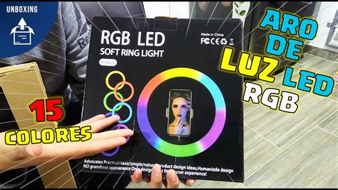 Aro De Luz Led RGB 10 Pulgadas 26 Cm 15 Colores Vale La Pena