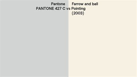 Pantone 427 C Vs Farrow And Ball Pointing 2003 Side By Side Comparison