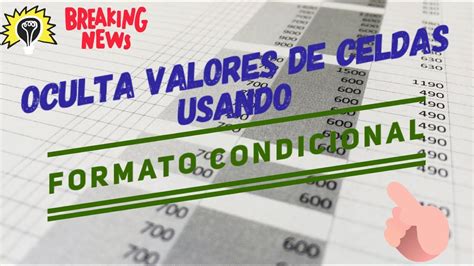 Formato De Celda Para Ocultar Valores En Excel Youtube