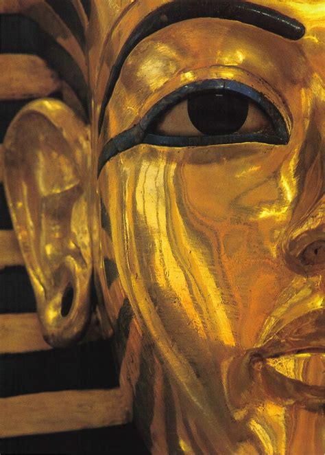 Detail From The Funerary Mask Of King Tutankhamun He Reigned Circa