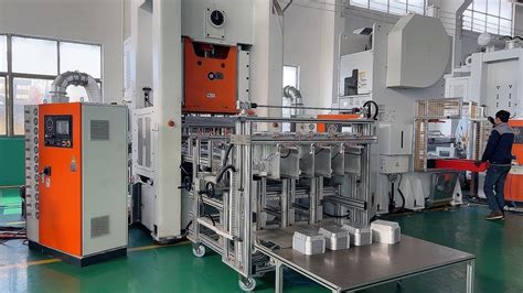 Electric Aluminium Foil Food Container Making Machine Integrated Air