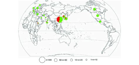 The Geographical Distribution Of Hulled And Naked Barley Accessions