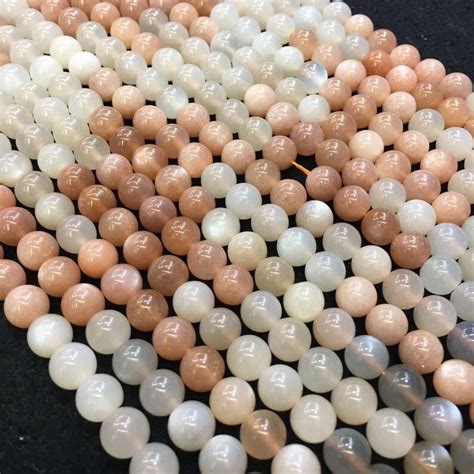 1Full Strand Multi Moonstone Round Beads 6mm 8mm 10mm Etsy