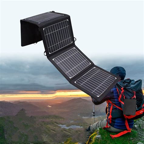 Buy Monocrystalline Solar Folding Pack 14w Photovoltaic Cell Usb 5v 2a Output Outdoor Pv Plate