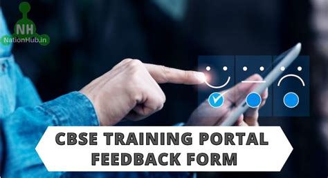 Cbse Training Portal Feedback Form 2025 How To Fill Parameters Of