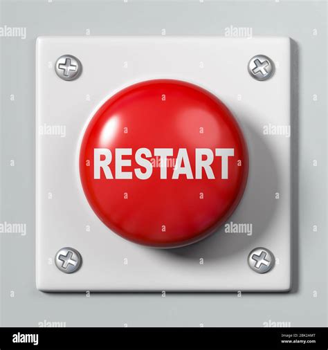 Restart Button on Gray Background Stock Photo - Alamy