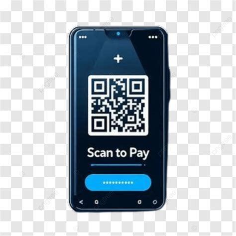 Scan To Pay With Smartphone And Qr Code In Blue Black White Color