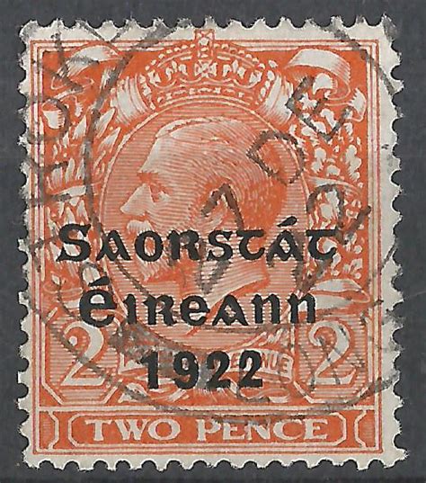 28 I Freistaat Irland Aufdruck Éireann 2 Pence