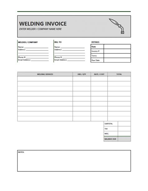 Free Locksmith Invoice Template Pdf Word Excel