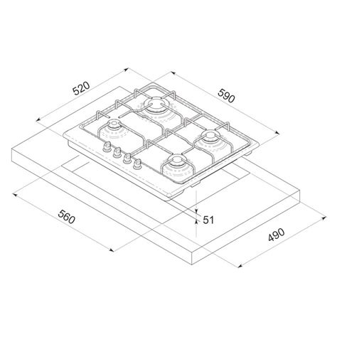 Table De Cuisson Focus F X Cm Inox