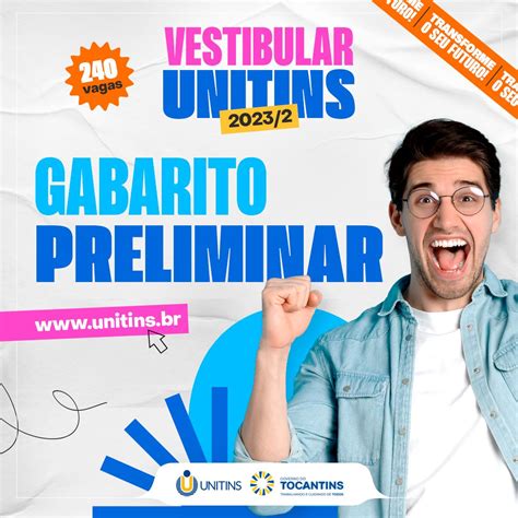 Unitins Unitins Divulga Gabarito Preliminar Das Provas Do Vestibular