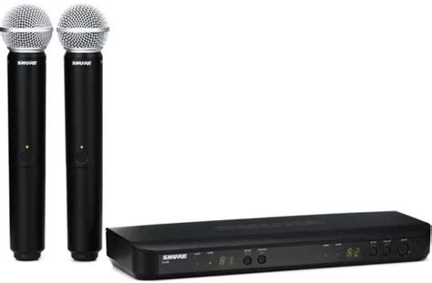 Micrófono Inalámbrico Shure Blx288 sm58 h9 Receptor Doble Cuotas sin