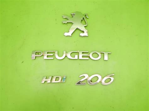 EMBLEMAT LOGO ZNACZEK NAPIS TYŁ PEUGEOT 206 PHII 12692406481