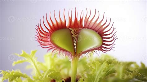 Photo of beautiful Venus Flytrap flower isolated on white background ...