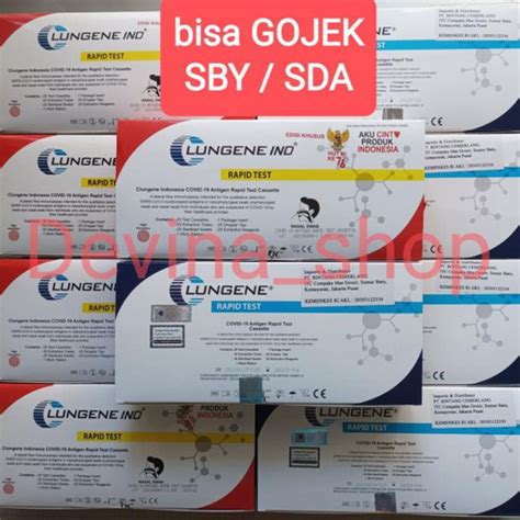 Jual Lungene Biru Swab Antigen Rapid Test Clungene Ind Box Isi 25