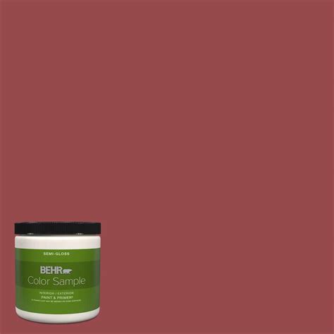 BEHR PREMIUM PLUS 8 Oz M140 6 Circus Red Semi Gloss Interior Exterior