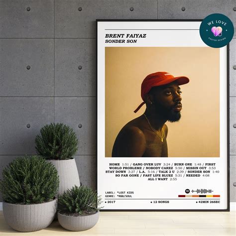 Brent Faiyaz - Sonder Son Album Poster / Brent Faiyaz Poster sold by ...