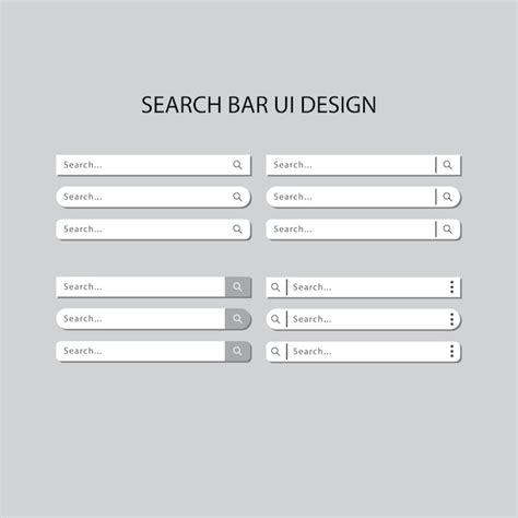 Barra De B Squeda Vectorial Para Elementos De Dise O De Interfaz De