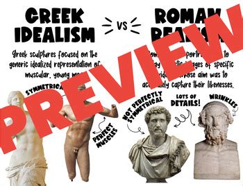 Greek vs Roman Art Poster by Arriola Art Room | TPT