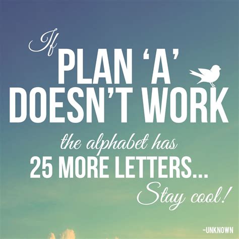 Quote If Plan A Doesn T Work The Alphabet Has 25 More Letters