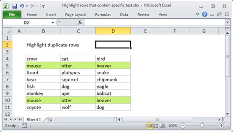 Excel Formula Highlight Duplicate Rows Exceljet