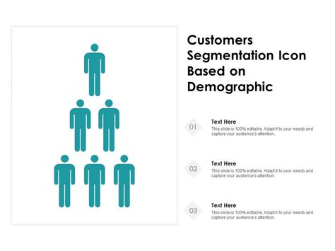 Customers Segmentation Icon Based On Demographic Powerpoint Templates