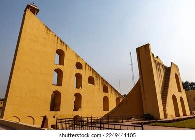 jantar mantar jaipur unesco world heritage stock photo