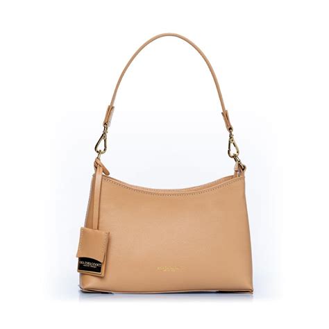 Bolsa Em Couro Leg Timo Baguete Nude Areia Bege