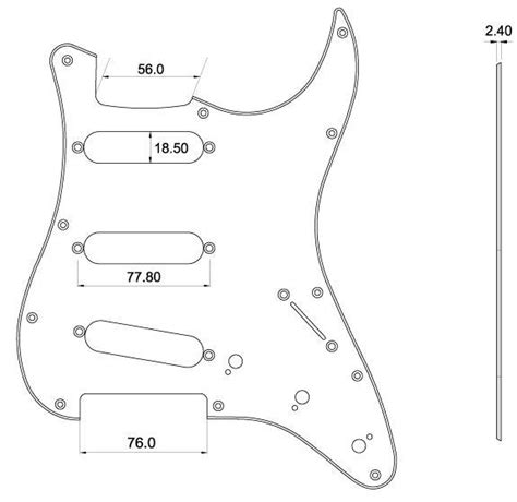 Escudo Stratocaster 11 Furos Captadores Br