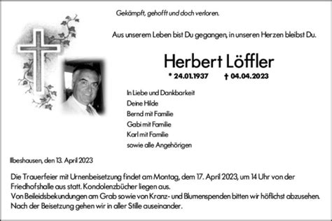 Traueranzeigen Von Herbert L Ffler Vrm Trauer De