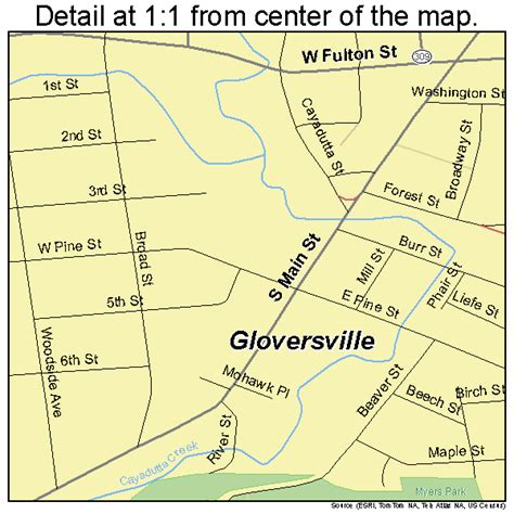 Gloversville New York Street Map 3629443