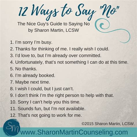 Nice Guys Guide To Saying No Dr Sharon Martin Lcsw