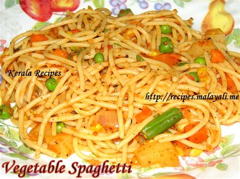 Vegetable Spaghetti Kerala Recipes