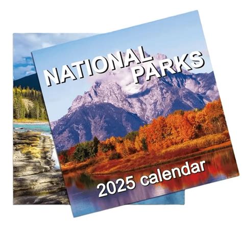 Calendrier Mural Mensuel Des Parcs Nationaux 2025 Avec De Belles Photos