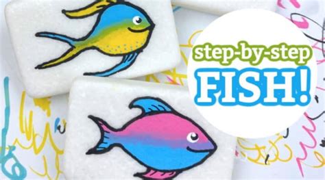 Easy Fish Painting for Beginners with Paint Pens - Rock Painting 101