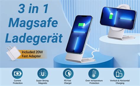 Mag Safe Ladeger T In Wireless Charger Mit Cm Usb C Kabel