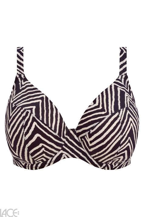 Elomi Swim Fiji Falls Bikini Beha Plunge J N Cup BLACK Lace Lingerie Nl