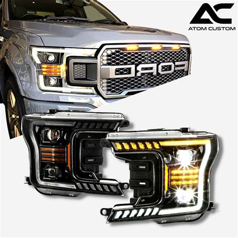 Faros Delanteros Con Doble Proyector Y Luz LED Secuencial F150 2018