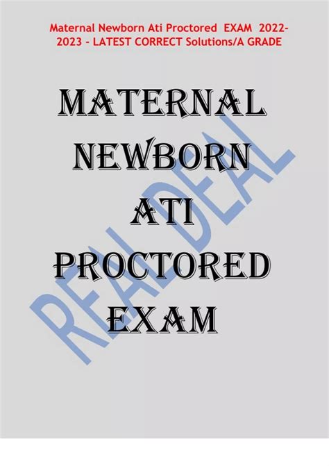 ATI MATERNAL NEWBORN PRACTICE 2019 ATI MATERNAL NEWBORN PRACTICE 2019