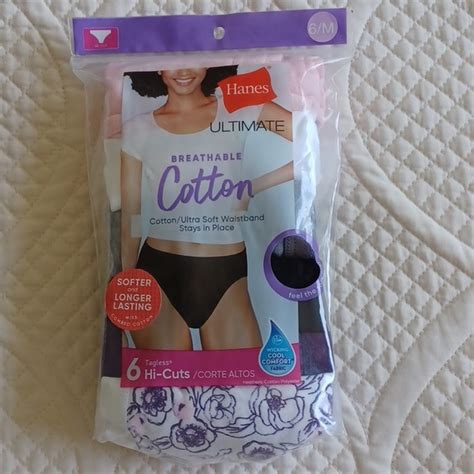 Hanes Intimates And Sleepwear Hanes Ultimate Breathable Cotton Hicut Tagless Underwear Nwt