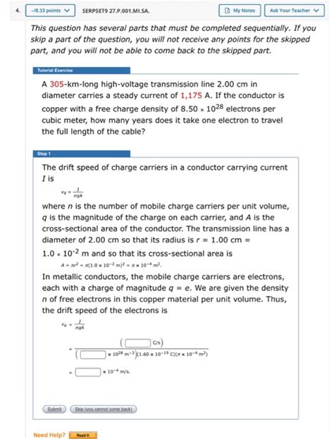 Solved 4 18 33 Points SERPSET9 27 P 001 MI SA My Notes Chegg