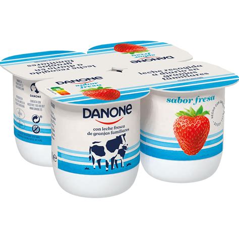 Comprar Yogur Sabor Fresa Sin Gluten Pack Unidades G Danone