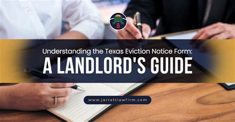 Understanding The Texas Eviction Notice Form A Landlord S Guide Jarrett Law Firm