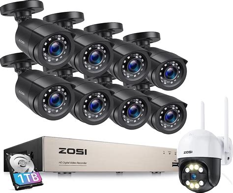 Amazon Zosi Ch P Security Camera System With Tb Hdd H