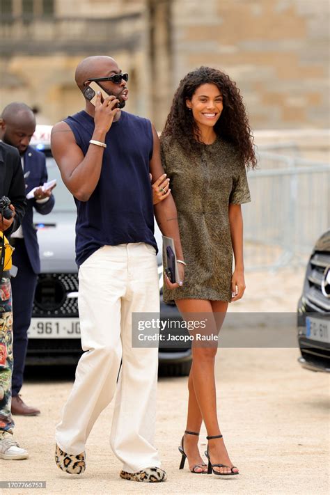 Tina Kunakey Attends The Loewe Womenswear Springsummer 2024 Show As