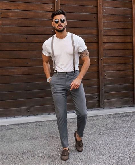 Must Try This Suspender Look Moda Informal Masculina Estilos