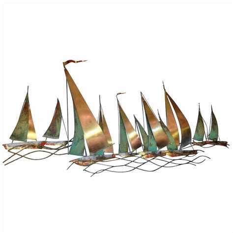 Curtis Jere Sailboat Wall Sculpture 1971 At 1stdibs Curtis Jere Sailboat Sculpture C Jere