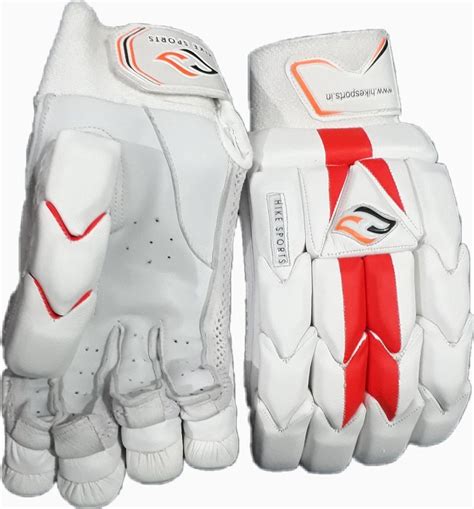 White Base Hike Sports Cricket Batting Gloves Size Medium At Rs