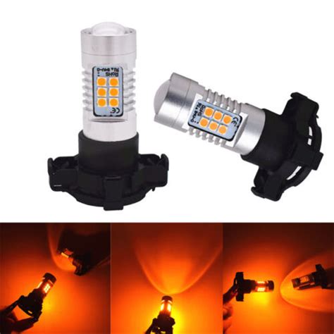 PY24W Amber Yellow Error Free 21SMD LED Bulbs For BMW Front Turn Signal