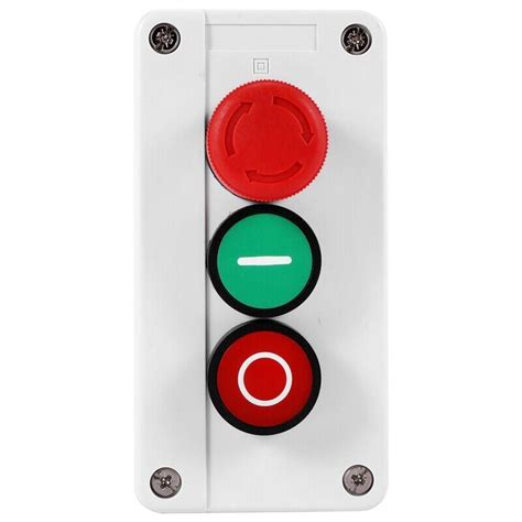 3X NC Emergency Stop NO Red Green Momentary Push Button Switch